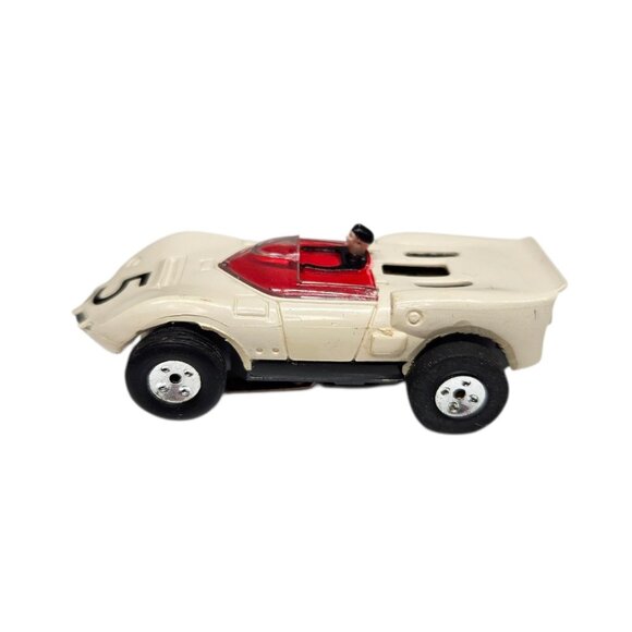 Vintage Aurora ThunderJet T-Jet 1966 Chaparral #1377 White Slot Car #5 - Picture 6 of 10